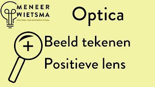 Natuurkunde uitleg Optica 4 Beeld tekenen met een positieve lens [upl. by Arte]