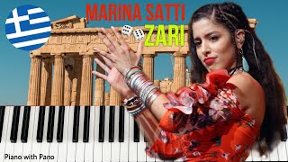 Marina Satti  Zari  Greece 🇬🇷  Piano Version  Eurovision 2024 [upl. by Vilhelmina938]