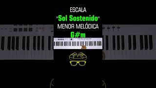 Escala Sol Sostenido Menor Melódica piano acordes teclado armonia escalamayor keyboard [upl. by Margarida]