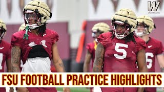 FSU Football Practice HIGHLIGHTS  Day 11  Seminoles DEFENSIVE LINE goes to work  Warchant FSU [upl. by Munroe]