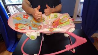 Review FisherPrice InfanttoToddler Rocker Sleeper Pink Bunny [upl. by Auqined549]