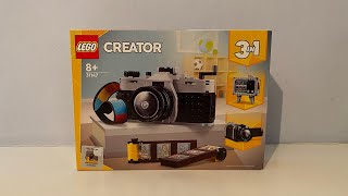 Lego Creator 3 In 1 Retro Camera Set Review For the UpScaled Minifigure [upl. by Warram390]