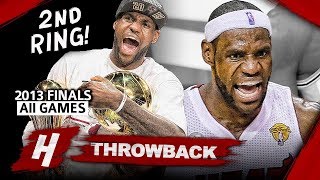 LeBron James 2nd Championship Full Series Highlights vs Spurs 2013 NBA Finals  Finals MVP HD [upl. by Oalsinatse]