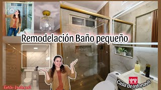 Transformé mi baño pequeño✅ Casa de Infonavit 😍gabycass 2x120mts😱 [upl. by Neils]