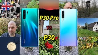 Huawei P30 amp P30 Pro  indepth Camera ReviewComparison [upl. by Mcbride]