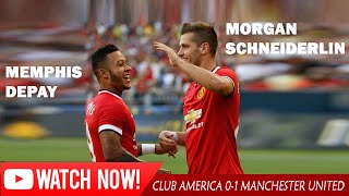 Memphis Depay amp Morgan Schneiderlin Debut ● America vs Manchester United 01 18072015 [upl. by Aislehc]