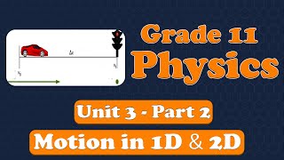 Grade 11 Physics Unit 3 Motion in 1D and 2D Part 2  with detail explanation [upl. by Ennairrek]