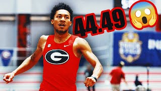 19YearOld Breaks 400m WORLD RECORD [upl. by Dahaf748]