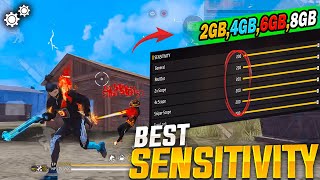 Secret DPI  Best Sensitivity For Headshot⚙️ 2GB  3GB  4GB  6GB  8GB  12GB RAM  FREE FIRE [upl. by Hulbig374]