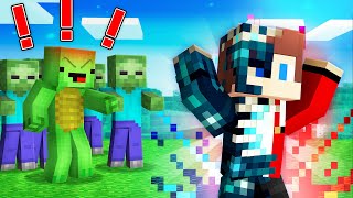 WARDEN MORPH Speedruner vs Hunter and ZOMBIE HORDE  JJ and Mikey in Minecraft Maizen [upl. by Ttik]