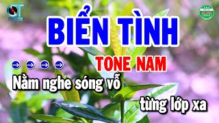 Karaoke Biển Tình Tone Nam Nhạc Sống Rumba Beat Chuẩn 2024  Cẩm Tiên Organ [upl. by Yekram]