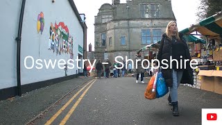 Oswestry Shropshire cycling around the town centre in 4k view [upl. by Loftis199]