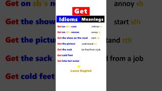 Idioms with Get with meanings english [upl. by Enninaej943]