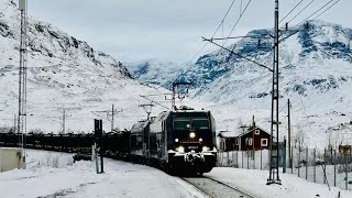 🚂❄️🗻 ABOVE THE POLAR CIRCLE  Train Drivers View NarvikPitkäjärvi [upl. by Ihcelek]