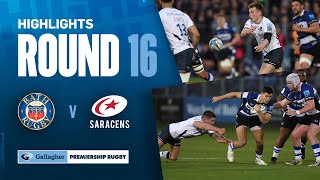 Bath v Saracens  HIGHLIGHTS  HardFought Victory  Gallagher Premiership 202324 [upl. by Lamson111]