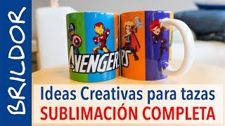 IDEAS para TAZAS 1 Sublimación completa o estampación full print [upl. by Hultin]