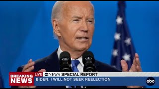 Biden drops out of 2024 presidential race [upl. by Tortosa857]