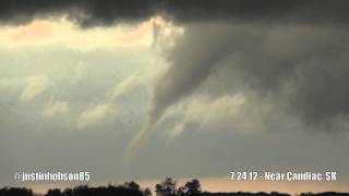 Tornado near Candiac Saskatchewan  July 24th 2012 [upl. by Eiznekcm]