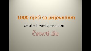 1000 riječi sa prijevodom Četvrti dio [upl. by Morville]