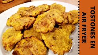 Tostones en air fryer  Patacones en air fryer  Platanos fritos en freidora de aire [upl. by Hyman729]