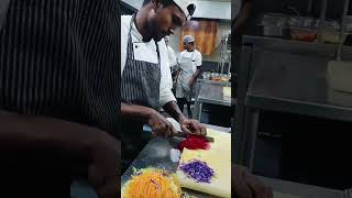 chinese salad stylish cuttingskills meraz cheflife restaurant colour [upl. by Monti889]