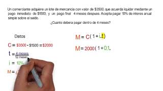 Interés Simple Ejercicio Calcular el Monto paso a paso [upl. by Fidelas]