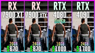 RX 7900 XT vs RX 7900 XTX vs RTX 4080 SUPER vs RTX 4090  Test in 25 Games [upl. by Ybot]