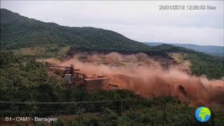 Brumadinho dam collapse footage Brazil [upl. by Leveridge]