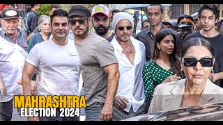 Salman Khan Shahrukh Khan and Family arrives to Cast Vote at Maharashtra Election 2024 [upl. by Thant82]