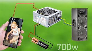 DIY Powerful Ultra Bass Amplifier ATX Power Supply  13007 Transistor  No IC  Simple Circuit [upl. by Llenyt]