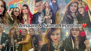 Aaj gye Amaan amp Saima ke reception me❤️ viralvideo vlogger vlogging vlogs wedding reception [upl. by Akered]