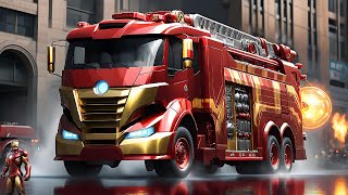 Marvel amp DC Characters but FIRE TRUCKS🔥SUPERHEROES Epic Transformations 2024 💥 [upl. by Houser]