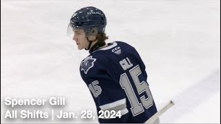 Spencer Gill RIM15  All Shifts  Rimouski Océanic vs ValdOr Foreurs QMJHL  1 28 2024 [upl. by Cacie]