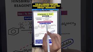 Hinsbergs Test Organic Chemistry Class 12th chemistry jee neet cbse [upl. by Sigmund]