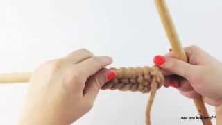 How to knit Crossed Stockinette Stitch  We Are Knitters [upl. by Abeu]