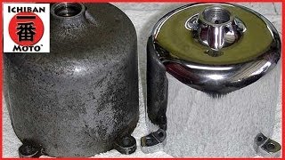 How To Clean and Polish Aluminum and Alloy Metal Engine Polishing on Café Racers or hot rods [upl. by Anaitsirc110]