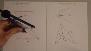 Mittelsenkrechte amp Winkelhalbierende im Dreieck  Mathe Klasse 7 [upl. by Olfe294]