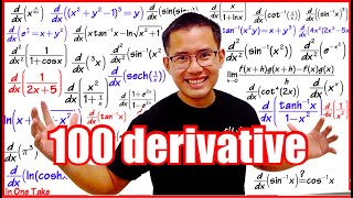 100 calculus derivatives ultimate derivative tutorial [upl. by Bohs]