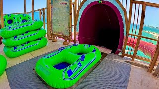 Amazing Water Coaster Slide at Meryal Waterpark Qatar [upl. by Haissi]