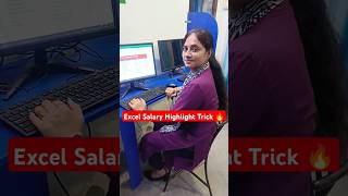 Excel Salary Highlight Trick 🔥😍 exceltricks excel tlscomputer [upl. by Eiram215]