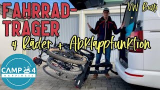 Fahrradträger für die AHK für 4 Räder Thule VeloSpace XT3 für den VW Bulli T5 T6 T61 klappbar [upl. by Lonier]