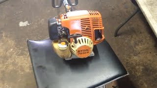 stihl fs 90 r carburetor adjustment [upl. by Alyag]