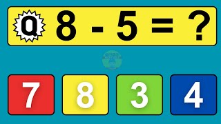 20 One Digit Subtraction Quiz  Math Quiz for Kids [upl. by Ahsienak945]