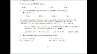 Second Exam Lecture 2 Chem 101 الاختبار الثاني لمادة الكيمياء العامة 101المحاضرة 2 [upl. by Selrahcnhoj403]