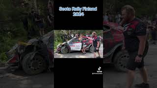 Kalle Rovanperä crash Secto Rally Finland 2024 [upl. by Crispa]