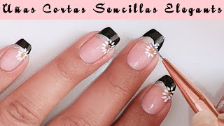 Tendencia en Uñas Cortas Elegantes y Sencillas [upl. by Asirrak]