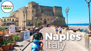 Castel dellOvo Walking Tour 4K 60fps  Santa Lucia District Naples Italy [upl. by Retsev298]