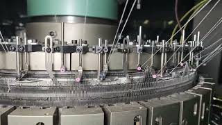 What does the knitting circular machine that can produce mop bristles look like knittingmachine [upl. by Hanan]