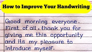 How To Improve Handwriting  Handwriting Kaise Sudhare  Handwriting Improvement Tips [upl. by Ahtaga55]