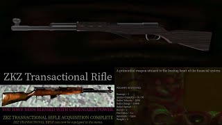 CRUELTY BLOX  How To Get The ZKZ Transactional Rifle [upl. by Dlared422]